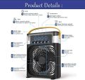 MINI AIR COOLER FAN AC PORTABLE WITH C TYPE CABLE WIRE 3 mode of speed 5 mist cooling mode 7 multiple lights water box humidifier smell perfume box fine quality best price. 