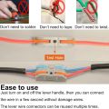 30pcs Lever Wire Connectors, 1 Conductor Compact Wire Connectors, 1 to 1 Inline Electrical Connectors, DIY Compact Splicing Wire. 