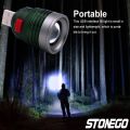 Mini Portable USB Flashlight Zoomable 3 Modes Bright Aluminum Alloy Power Bank  Light. 