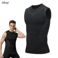 New Summer Fitness Compression Shirt For Men Shaping Sleeveless Therapy Vest Male Ice-Silk Compression Tank Tops Body Shapewear. 