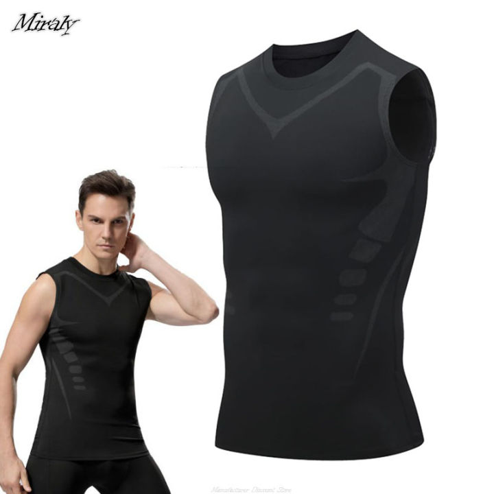 New%20Summer%20Fitness%20Compression%20Shirt%20For%20Men%20Shaping%20Sleeveless%20Therapy%20Vest%20Male%20Ice-Silk%20Compression%20Tank%20Tops%20Body%20Shapewear%20-%20Image%202