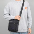 Sacoche fashionable casual men's crossbody bag, Oxford cloth trendy single shoulder bag, versatile fabric bag. 