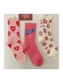 Trend Socks for Women – Cute Strawberry Heart Cotton Crew Socks. 