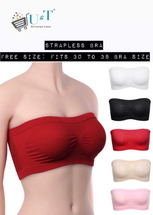 Girls New Style Seamless Strapless Bra Free Size Bra Multicolor Without Wires and Hooks