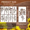 Garden Fence Large Flower Stencils-DIY Decoration,Giant Reusable Floral Stencil For Painting On Wood Walls Fence Pattern. 