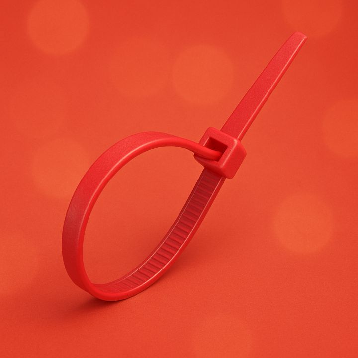 “Premium Color Cable Ties – Heavy Duty Nylon Zip Ties (Red) – 4 Inch – 100 Pcs Pack for Home, Office & Industrial Use”