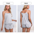 Women Pajamas Sleepwear Pajama Set Nightgowns Camisole Shorts Nightclothes Pink Gray XL XXL Summer Smooth Soft Casual. 