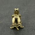 Antique Play Brass Tortoise Frog Miniature Statue Decoration Desk Decoration Home Decoration Bronze Sculpture. 