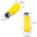 4pcs TT Motor Smart Car Robot Gear Motor Wheel Kit 3-6V DC Electric Gear TT Motor L Shape Dual Shaft Intelligent for Robot Car. 