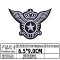 Punk Clothing Thermoadhesive Patches ROUTE 66 Motorcycle Eagle Wings Cross Iron on Embroidered Patch on Clothes Fusible Badges. 
