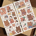 Cute Cartoon Graffiti Teddy Bear Rabbit Stickers Korea Handbook Diary Notebook Planner Scrapbook Diy Decorative Stickers. 