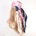 Silk Scarves Women Luxury Brand Summer Fashion Designer Head/Hair Scarf 90*90cm Hijab Bandana Cheveux Foulard Femme 90X90CM. 