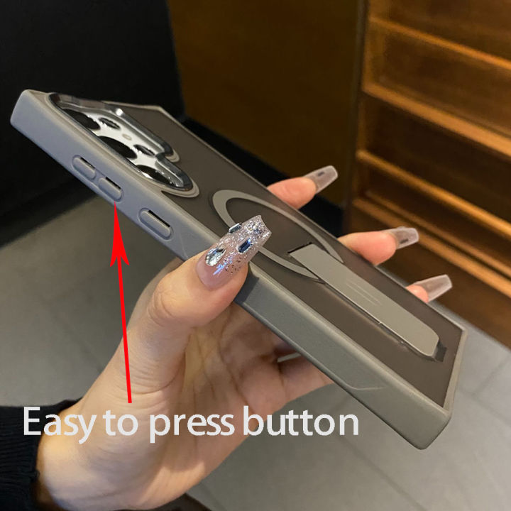 Luxury%20Magnetic%20Wireless%20Charge%20For%20Magsafe%20Case%20For%20%20%20S25%20S23%20Ultra%20S24%20Plus%20FE%20Folding%20Stand%20Holder%20Matte%20Cover%20-%20Image%205