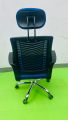 (FP-M-23-Ss) Executive office chair V-mash Blue Revolving Chair with Headrest Chair.