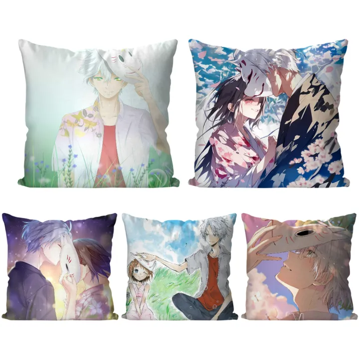 Hotarubi No Morie Animation Pillow Case Square Pillow Bedroom Sofa Leisure Comfort Cushion Car Living Room Home Decoration 40X40
