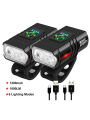 1000LM Bike Light Headlight T6 Bicycle Flashlight LED USB Rechargeable Torch Cycling Front Lamp High Beam Accessories. 