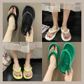 Qzshop Korean style flip flops🌈Good material, light weight🌟Plain printed, can fit any occasion🌺Modern, simple, durable💟. 