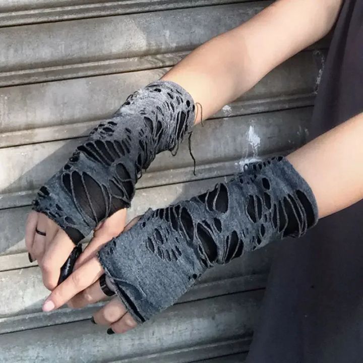 New%20Hot%20Sale%20Fashionable%20Simple%20Gothic%20Fingerless%20Gloves%20Unisex%20Tear%20Design%20Stretchy%20for%20Party%20Preparation%20and%20Durable%20-%20Image%207