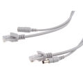 IP Camera Cable 5M/10M/15M/20M/30M Ethernet Cable CAT5/CAT-5e  RJ45 + DC Power Gray Cables for Network Camera NVR CCTV System. 