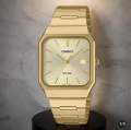 Casio Black Addition , Analog Stainless Steel strap men’s  Quartz watch. 