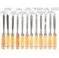 Wood Carving Tools, 12PCS Woodworking Carpentry Gouges Hand Chisel Tool with Wooden Handles and Storage Pouch for Beginners Hobbyists Professionals. 