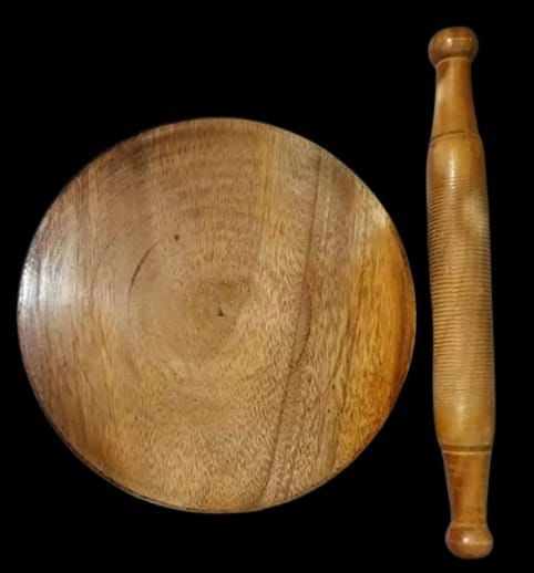 Hand Ruti Manual Wooden Ruti Meker With Roller | Daraz.com.bd
