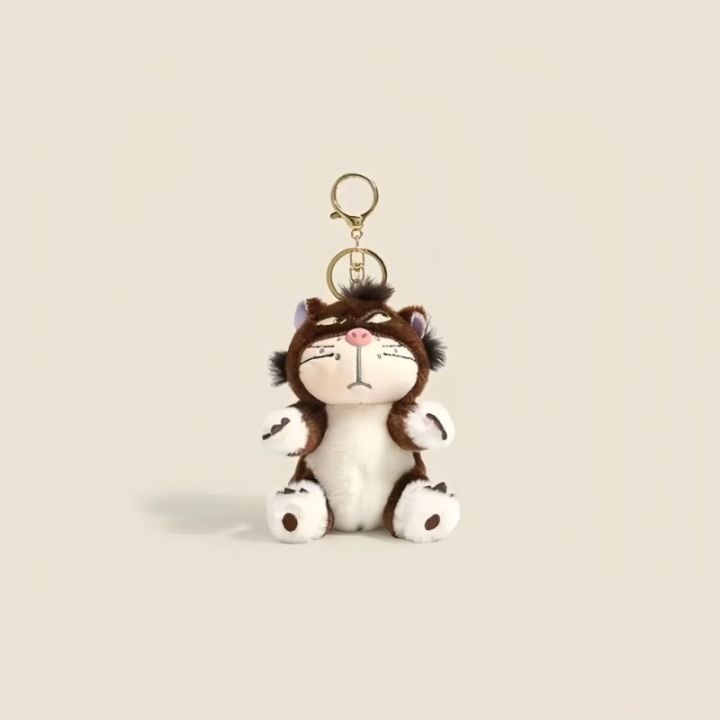 Disney Cute Lucifer Cat Keychain Anime Movie Stuffed Doll Soft Lucifer ...