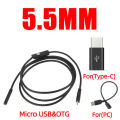 7.0mm 5.5mm Waterproof Endoscope Camera 6 LEDs Adjustable USB Android Flexible Inspection Borescope for Phone PC Dental Mirror. 