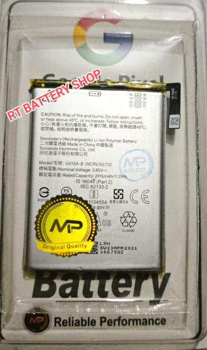 G013A-B Phone Batteries For Google Pixel 3 Replacement Phone Battery