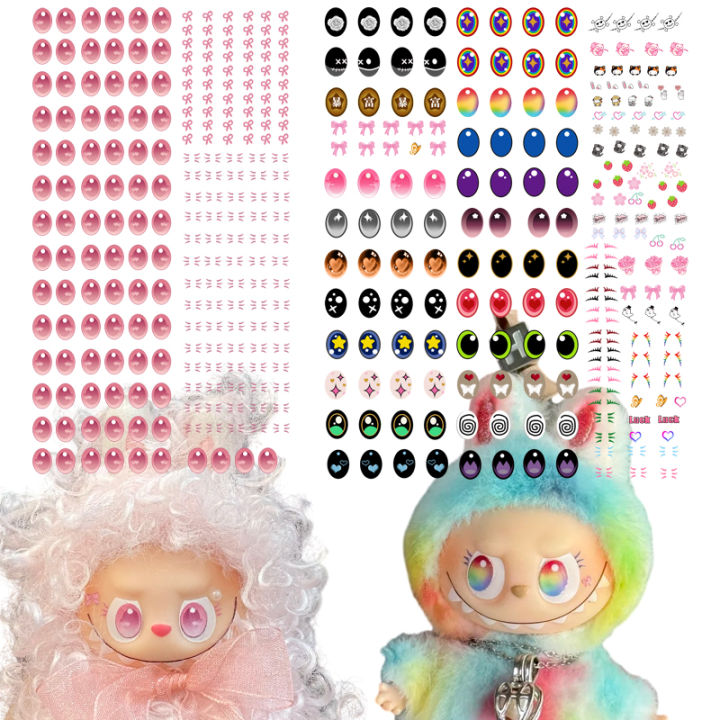 Labubu4.0 Heart Password Series Eye Stickers Same Style Mokoko Mini Eye ...