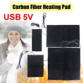 1PCS Carbon Fiber Heating Warm Paste Pad Hand Warmer USB Safe Heated Film Electric Winter Fever Heat Mat For Cloth Vest Jacket. 