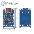 10Pcs TP4056 TC4056 5V Type-C Micro USB 1A 18650 With Protection Charger Lithium Battery Charging Board for Arduino Diy Kit. 