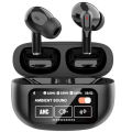 🎧 Black Pro Style Display Earbuds 🖤 | 📱 Digital Display Case | 🔊 Deep Bass | 📶 Wireless Bluetooth | 👆 Touch Control | ⚡ Type-C Charging. 
