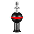 1'' inch Ball Adapter with M6 & 1/4''-20 Screw Ballhead Mount for Underwater Tray Bracket Extended Flashlight Light Arm System. 