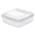 1pc Plastic Refrigerator Storage Cheese Box, Cheese Container, Butter Block Cheese Slice Storage Box.