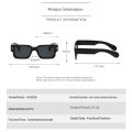 Fashion Retro Thick Leg Square Frame Sunglasses Men Women Popular Brand Small Frame Rice Nail Sun Glasses Black Yellow Glasses. 