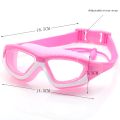 Children's High-definition Waterproof And Anti Fog Swimming Large Frame Glasses, Convenient Goggles Silicone Connected Earplugs. 