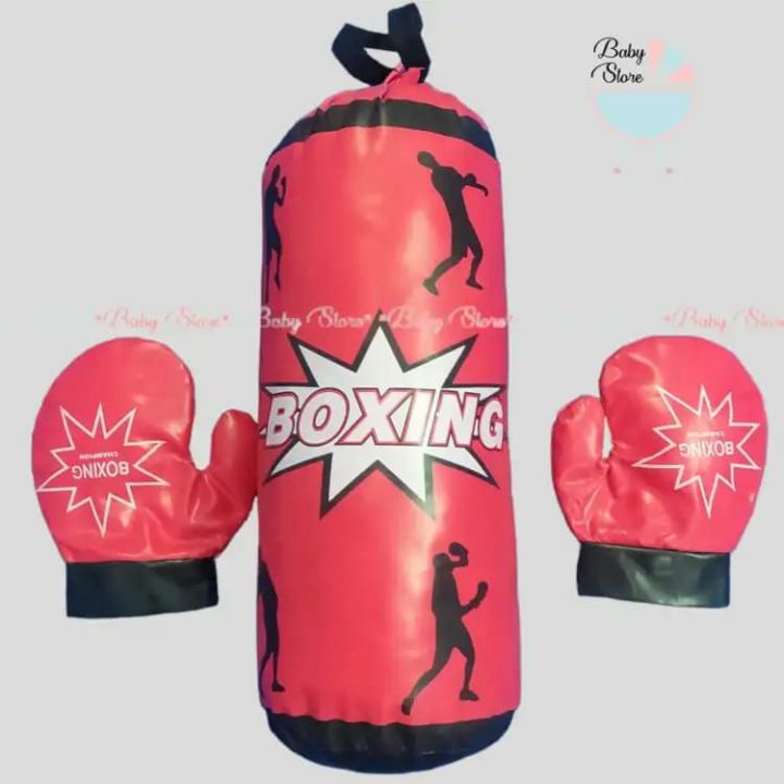 Boxing Punching Bag Set With Soft Pair Gloves For Kids