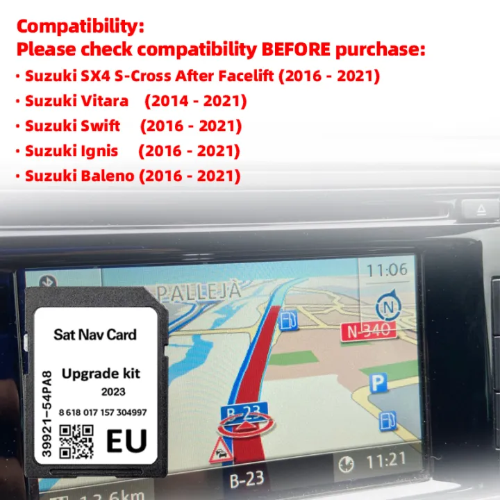 Scheda SD Navigazione Europa 2023 – 39921-54PA8 Per Suzuki Con Sistema SLDA, Mappe Di 30+ Paesi