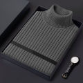 Autum Men's Slim Fit Pullover Sweaters Long Sleeve Turtleneck Sweater Casual Stripe Knitted Winter Warm Outdoor Streetwear. 
