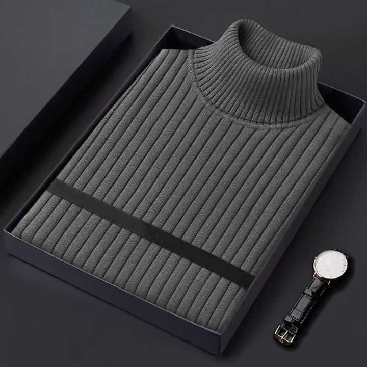 Autum%20Men's%20Slim%20Fit%20Pullover%20Sweaters%20Long%20Sleeve%20Turtleneck%20Sweater%20Casual%20Stripe%20Knitted%20Winter%20Warm%20Outdoor%20Streetwear%20-%20Image%205
