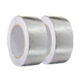 2Pcs Glass Fibre Aluminium Foil Adhesive Tape Duct Insulation High Temperature Heavy Duty Metal Tape Reinforced Waterproof Tape. 