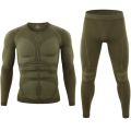 Seamless Tight Tactical Thermal Underwear Men Outdoor Sport Function Breathable Training Cycling Thermo Underwear 3XL Long Johns. 