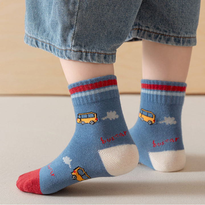 5%20Pairs%20Baby%20Children's%20Socks%20Cartoon%20Spring%20Autumn%20Animal%20Kids%20Sock%20Girls%20Cute%20Boy%20Toddler%20Socks%201-12%20Years%20-%20Image%205
