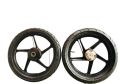 Motorcycle Honda cg125 self/ classic  Alloy rims ( Big hub / imported quality black Trs black polished wheel rims ). 