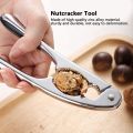 Top Choice Nutcracker Walnut Cracker Heavy Duty Shell Cracker Seafood Pecan Walnut Opener Tool with Non-Slip Handle, Silver, Standard. 