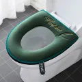 Universal Toilet Seat Cover Winter Warm Soft WC Mat Bathroom Washable Removable Zipper With Flip LidHandle Waterproof Household. 
