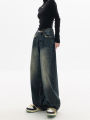 Spring Autumn Wide Leg Jeans Women High Waist Denim Trousers Women's Jeans Harajuku Vintage BF Style Loose Femme Streeetwear. 
