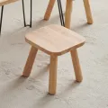 1pc All Solid Wood Shoe Changing Stool, Small Walnut Color Stool For Living Room, Entrance, Bathroom, Bedroom, Kitchen. 