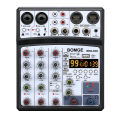 BOMGE 4 Channels Audio Sound Mixer Mixing DJ Console USB with 48V Phantom Power 99DSP Effects.